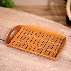 Поднос из бамбука 32х22х4 см NO Brand