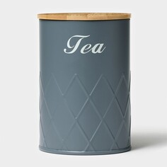 Банка для сыпучих продуктов magistro tea graphite, 9,5×13,5 см