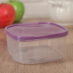 Контейнер квадратный доляна, пищевой, 700 мл, цвет цвет фиолетовый