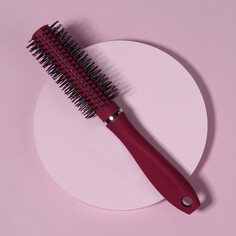Брашинг, прорезиненная ручка, d = 1,8/4 × 22,5 см, цвет фиолетовый Queen Fair