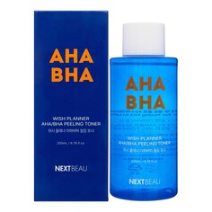 Отшелушивающий пилинг-тонер с AHA/BHA кислотами для проблемной кожи 200мл Nextbeau