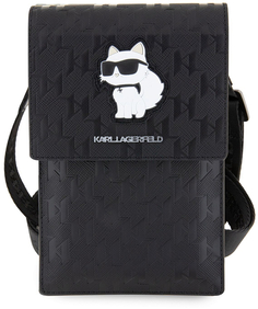 Karl Lagerfeld Слинг-чехол Lagerfeld Pouch Saffiano Choupette для iPhone, черный