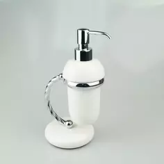 Дозатор для жидкого мыла Stil Haus Giunone G720(03) настольный, хром/белый матовый