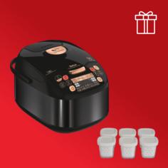 Мультиварка с перемешиванием MULTICOOK&STIR RK901832 + баночки для йогурта в подарок Tefal