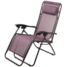 Шезлонг пляжный складной, металл, 165х65х110 см, 100 кг, 2 положения спинки, коричневый, Green Days