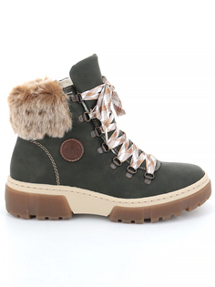 ботинки Ботинки Rieker женские зимние, размер 37, цвет зеленый, артикул X8647-54
