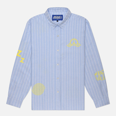 Мужская рубашка Edwin Sebastian Oxford Stripes, цвет голубой