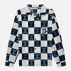Мужская рубашка Edwin Digital Check All Over Print Crepe, цвет синий