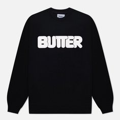Мужская толстовка Butter Goods Rounded Logo Crew Neck, цвет чёрный
