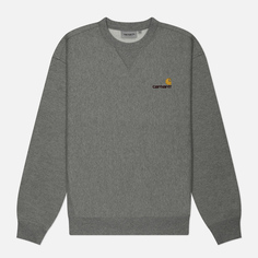 Мужская толстовка Carhartt WIP American Script, цвет серый
