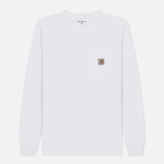 Мужской лонгслив Carhartt WIP Pocket Logo, цвет белый