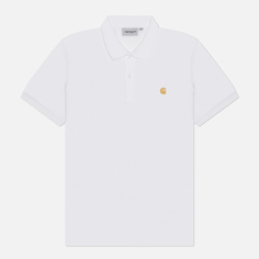 Мужское поло Carhartt WIP Chase Pique, цвет белый