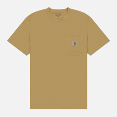 Мужская футболка Carhartt WIP Pocket Logo, цвет бежевый