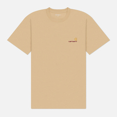 Мужская футболка Carhartt WIP American Script, цвет бежевый