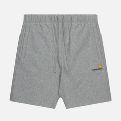 Мужские шорты Carhartt WIP American Script Sweat, цвет серый