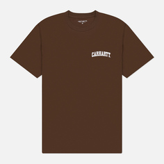 Мужская футболка Carhartt WIP University Script, цвет коричневый