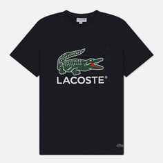 Мужская футболка Lacoste Signature Print, цвет синий