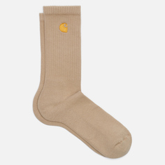 Носки Carhartt WIP Chase, цвет бежевый