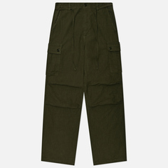 Мужские брюки FrizmWORKS Linen Cargo Parachute, цвет оливковый
