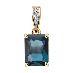 Подвеска SOKOLOV из золота с бриллиантами и лондон топазом