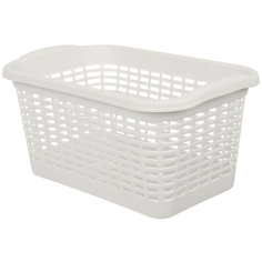 Контейнеры, корзинки, ящики для хранения корзина GENSINI Rattan, 36,2x23x18 см, 10 л для бытовых нужд, пластик, без крышки, белый