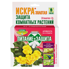 Средства защиты от насекомых и вредителей инсектицид для комнатных растений Искра Золотая палочки 10шт ГРИН БЭЛТ