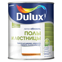 Краски и эмали для полов краска в/д DULUX Полы и Лестницы база BW 0,75л белая, арт.5327425