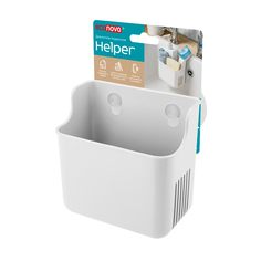Органайзеры на раковину подвесные держатель ЭКОНОВА Helper 12,7х9х12,4см подвесной на присосках пластик Бытпласт