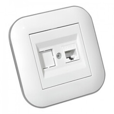 Розетки для интернета розетка 1 пост компьютерная OVIVO Loft CAT6 белый