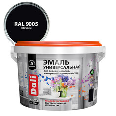 Эмали универсальные эмаль акриловая DALI универсальная 2,2кг RAL9005 черная, арт.80243