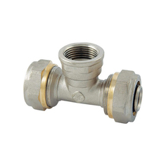 Фитинги тройник обжим ALTSTREAM 16 х 1/2" ВР х 16