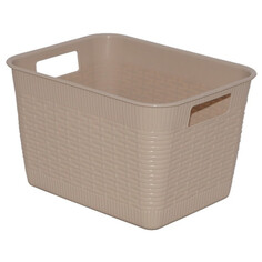 Контейнеры, корзинки, ящики для хранения корзина GENSINI Rattan 28x21,5x17,5см 7л для бытовых нужд без крышки пластик бежевый