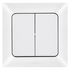 Выключатели встраиваемые выключатель 2-клавишный NE-AD Aras белый
