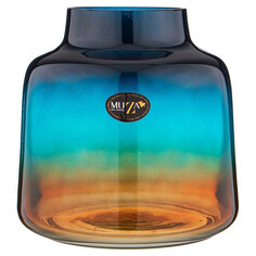 Вазы ваза MUZA Leona blue amber 21,5см стекло