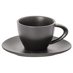 Чашки чашка с блюдцем DOMENIK Rock Black 200мл фарфор