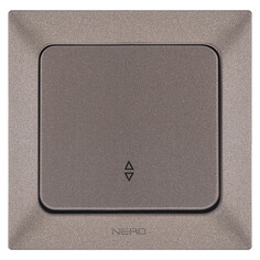 Переключатели встраиваемые переключатель 1-клавишный NE-AD Aras металлик мокка