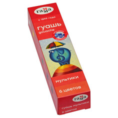 Гуашь гуашь Гамма Мультики 06 цветов 15мл блок-тара