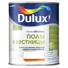 Краски и эмали специальные краска в/д DULUX Полы и Лестницы база BC 0,75л бесцветная арт.5327426