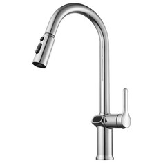 Смесители для кухни смеситель для кухни ESKO вытяжной LED дисплей хром ЕСКО