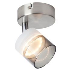 Споты светодиодные спот TOPLIGHT Rosa 1х15Вт LED 400Лм металл стекло матовый никель