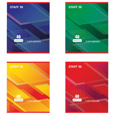 Тетради тетрадь 40л клетка А5 STAFF Стандарт эконом в асс-те