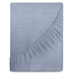 Простыни простыня на резинке VEROSSA Melange 140х200см диагональ синяя, арт.776155