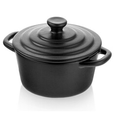 Горшочки для запекания горшочек для запекания WALMER Iron black 250мл 11см с крышкой керамика