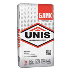 Шпатлевки сухие гипсовые шпатлевка гипсовая UNIS Блик 18кг, арт.BLIK-18