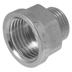 Фитинги переходник с ребордой MPF 1/2"х3/8" ВР/НР латунь резьба