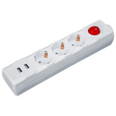 Удлинители с USB удлинитель c usb NAVIGATOR npe USB-03-180-esc-3X1 с/з выкл 3 гнезда 1,8м 2,1A