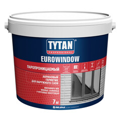 Герметики герметик акриловый TYTAN Professional Eurowindow паропроницаемый 7кг белый, арт.18249
