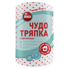 Тряпки и салфетки в рулонах тряпки в рулоне BAGI Чудо тряпка Супер прочная 33шт 20x20см