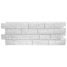 Сайдинг виниловый панель фасадная DOCKE Stein молочный 1098х400мм