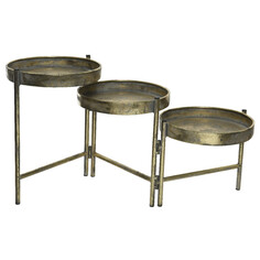 Подставки для цветов подставка для цветов на 3 горшка 19,5х64,5х28см металл бронза Kaemingk